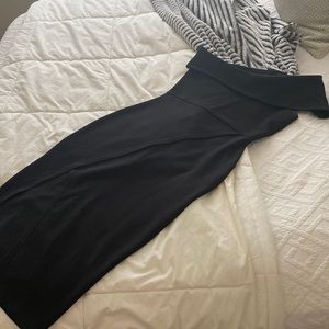 NWOT one shoulder midi bodycon dress